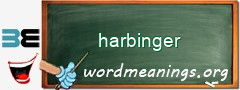 WordMeaning blackboard for harbinger